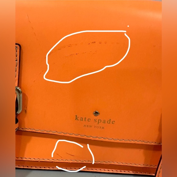 KATE SPADE‎ ESSEX SCOUT ORANGE LEATHER CAMBRIDGE SMALL CROSSBODY MESSENGER BAG - Picture 6 of 13